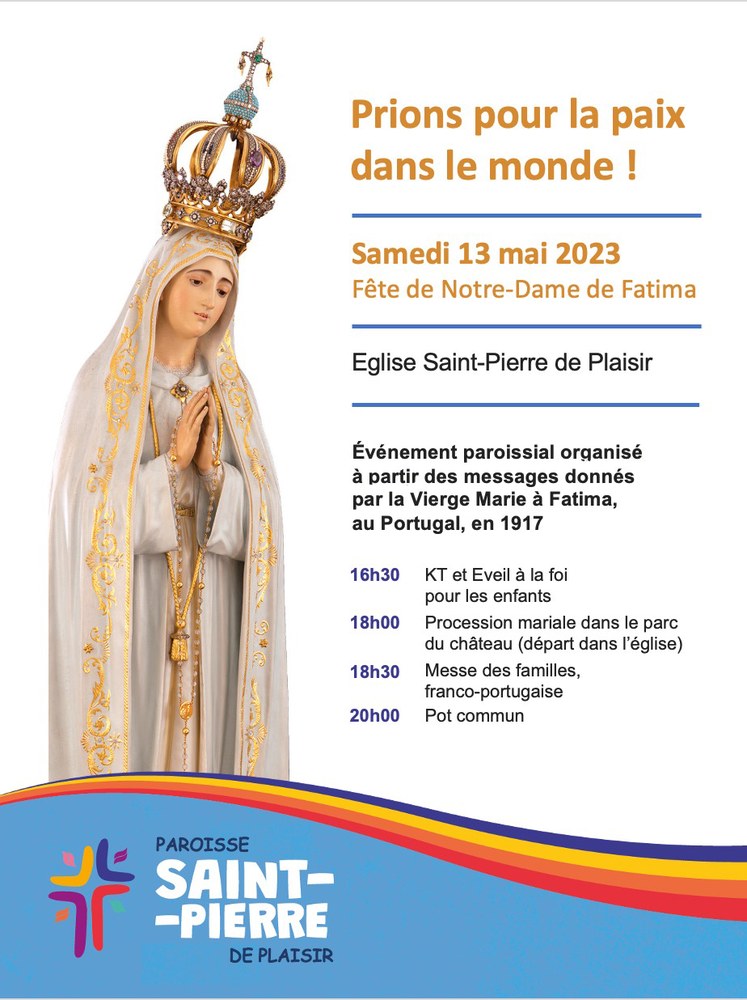 Fête et Neuvaine à Notre Dame de Fatima 13 mai 2023 — Paroisse de Plaisir